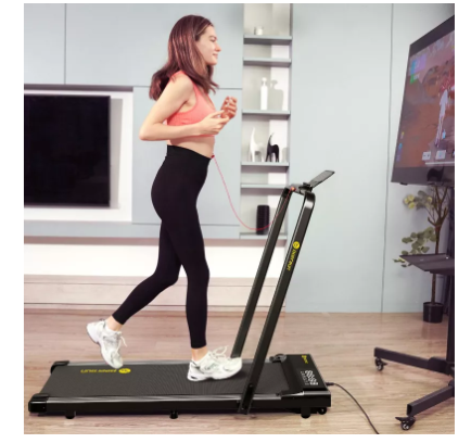 DeerRun 3 in 1 Walking Treadmill, 300 Weight Capacity Foldable Treadmill, 3.0HP Low Noise Under Desk Treadmills for Home Office