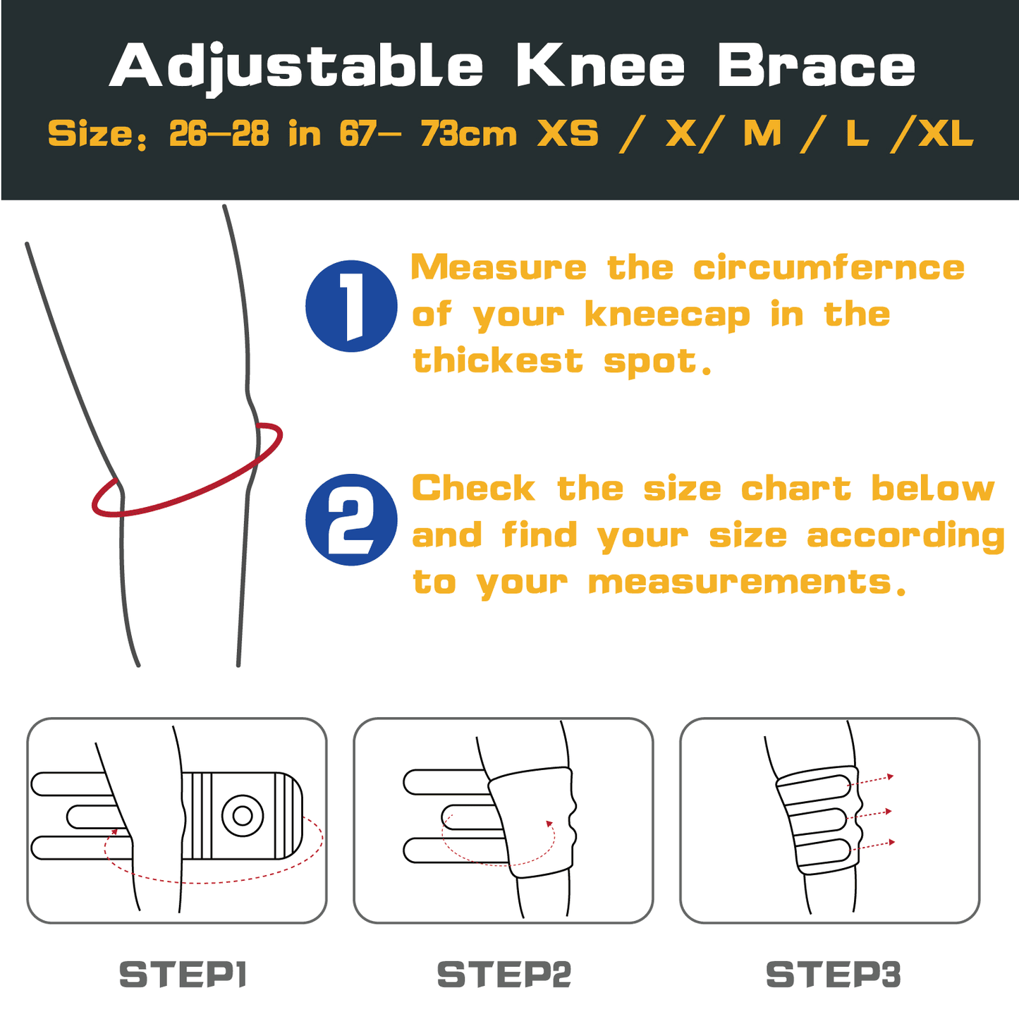 Plus Size Knee Brace for Knee Pain Plus Size Women and Men . Adjustable Knee Brace with Side Stabilizers. Knee Support for Meniscus Tear and Arthritis