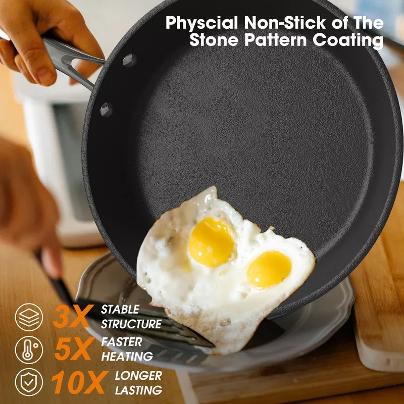 imarku Non Stick Frying Pans - 12 inch Frying Pan Nonstick Skillet, Frying Pans Nonstick Dishwasher Safe for Cooking with Stainless Steel Handle