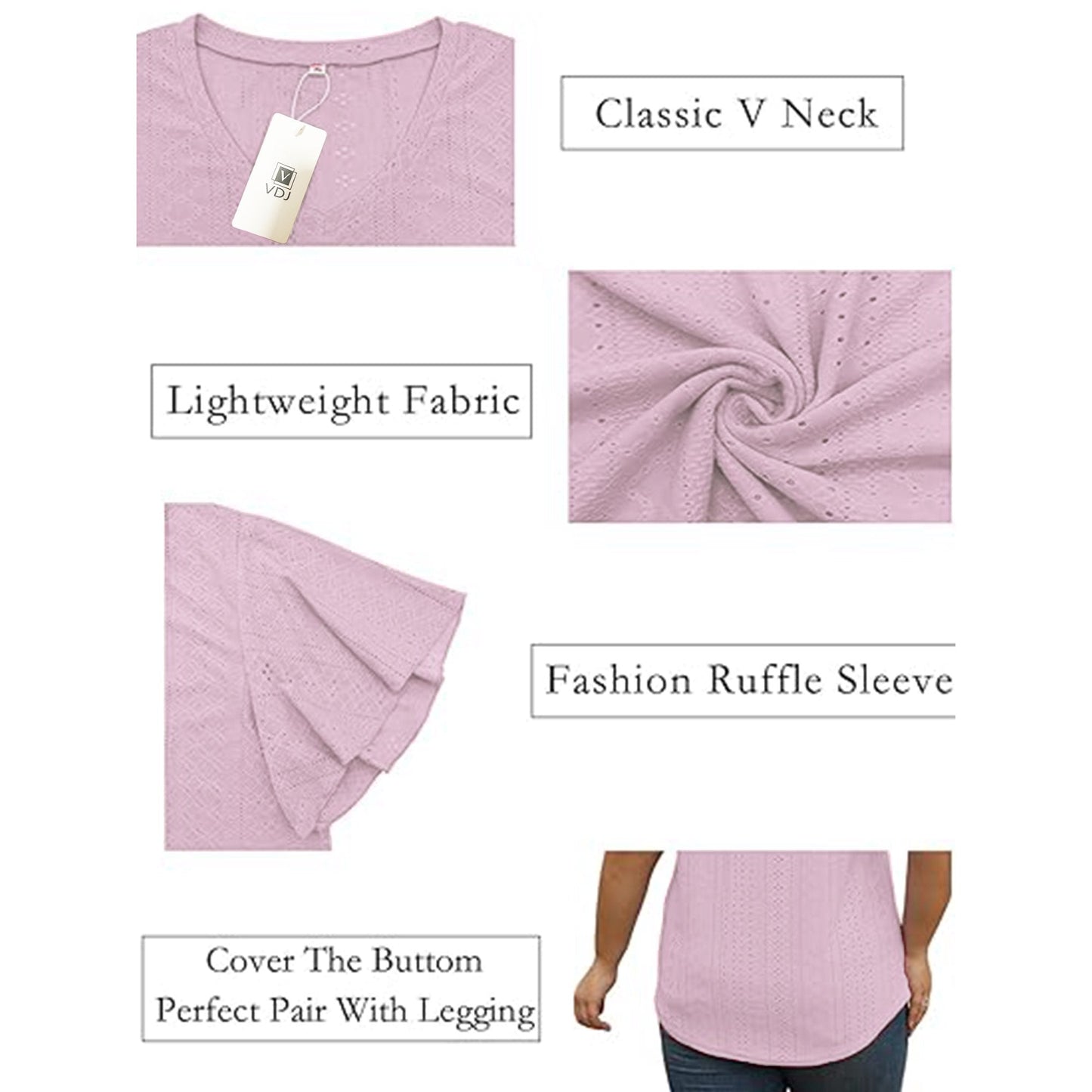 Women's Plus Size Tops Summer Flare Short Sleeve Tee Shirts Oversized Casual V Neck Top Fashion Blouses 2024