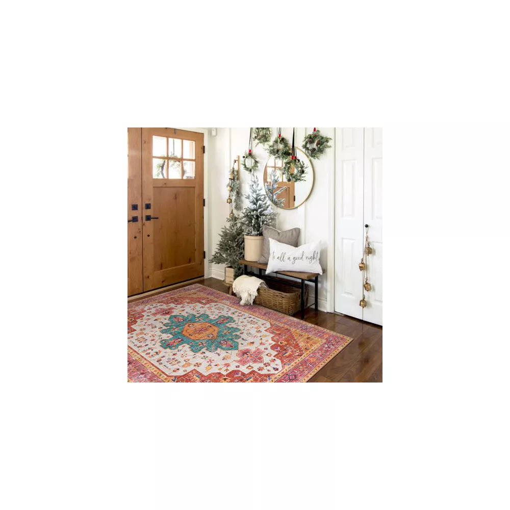 Lahome Ultra-Thin Washable Area Rug– Non-Slip Carpet for Girls Bedroom, Living Room,Office,Entryway,or Kitchen