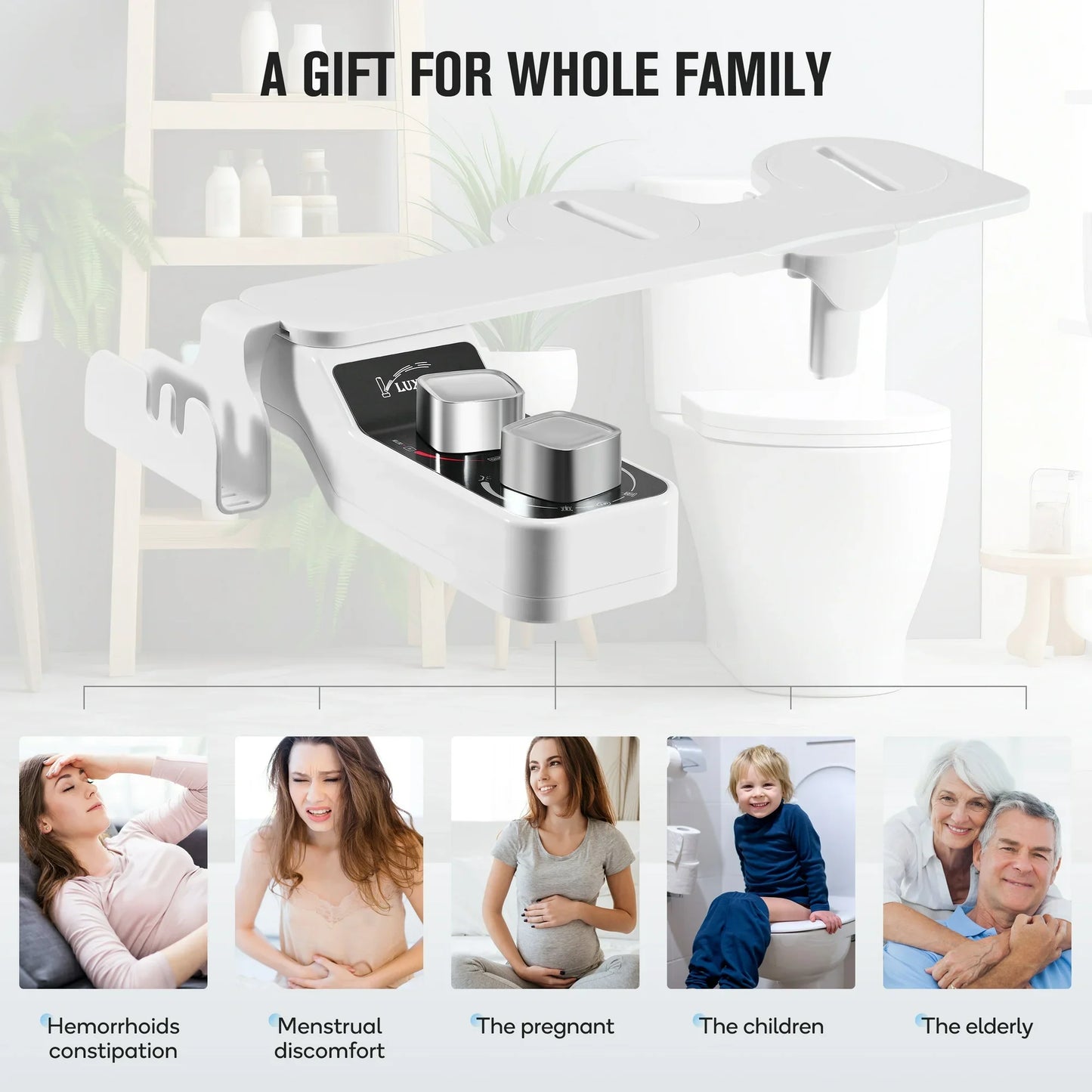 DOULAMI Toilet Bidet Attachment with 3 Modes