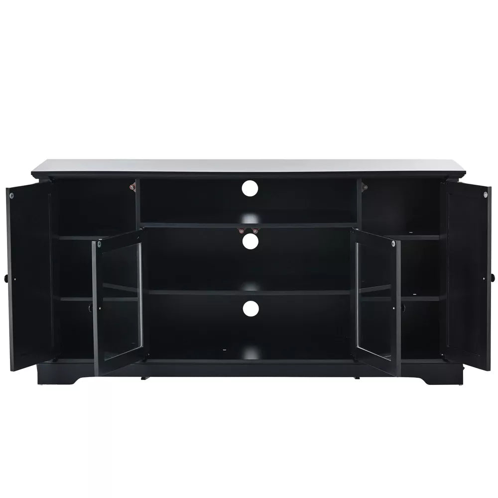 NicBex TV Stand for TVs up to 65 Inches,Modern Entertainment Center with 3 Cabinets and Adjustable shelves