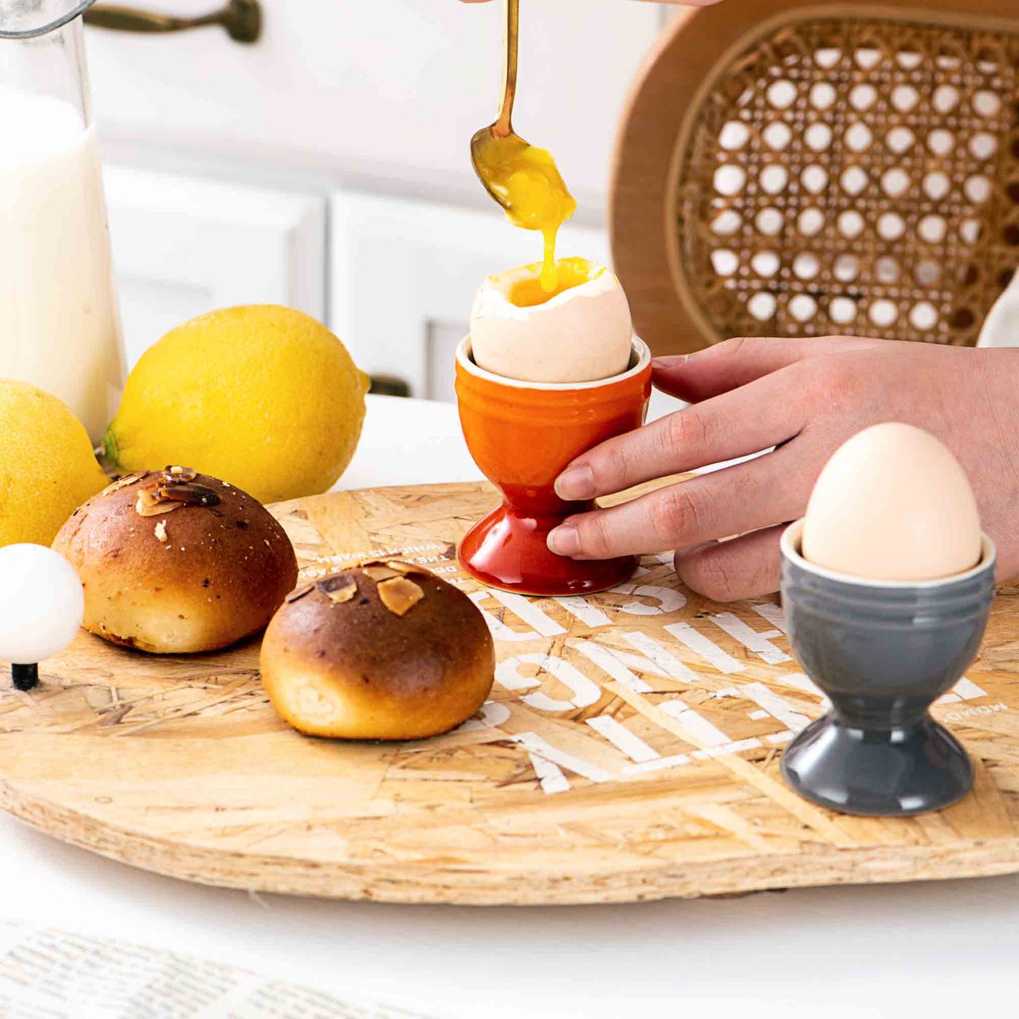 UNICASA Ceramic Egg Cups Set 6Pcs,Ceramic Colorful Egg Stand Holders for Hard Boiled Eggs Microwave & Dishwasher Safe