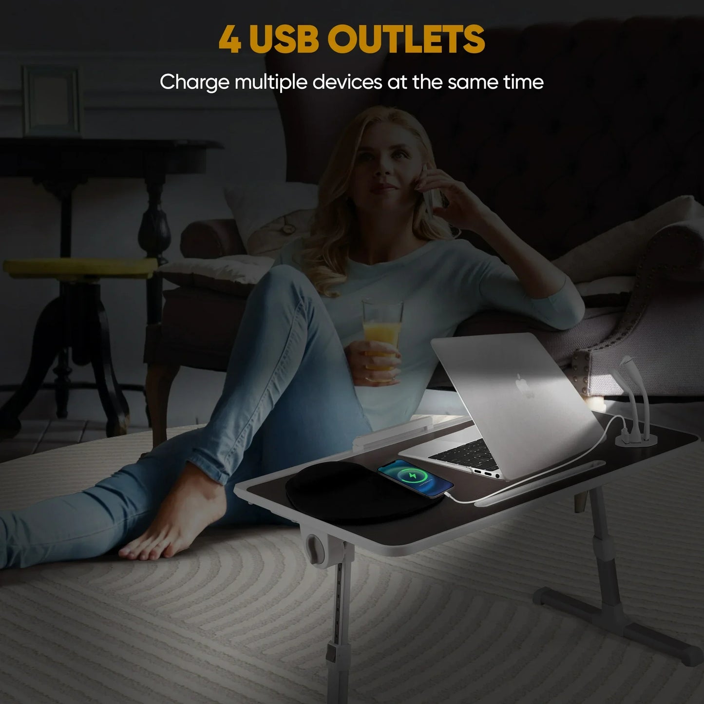 DOULAMI bed table adjustable laptop table