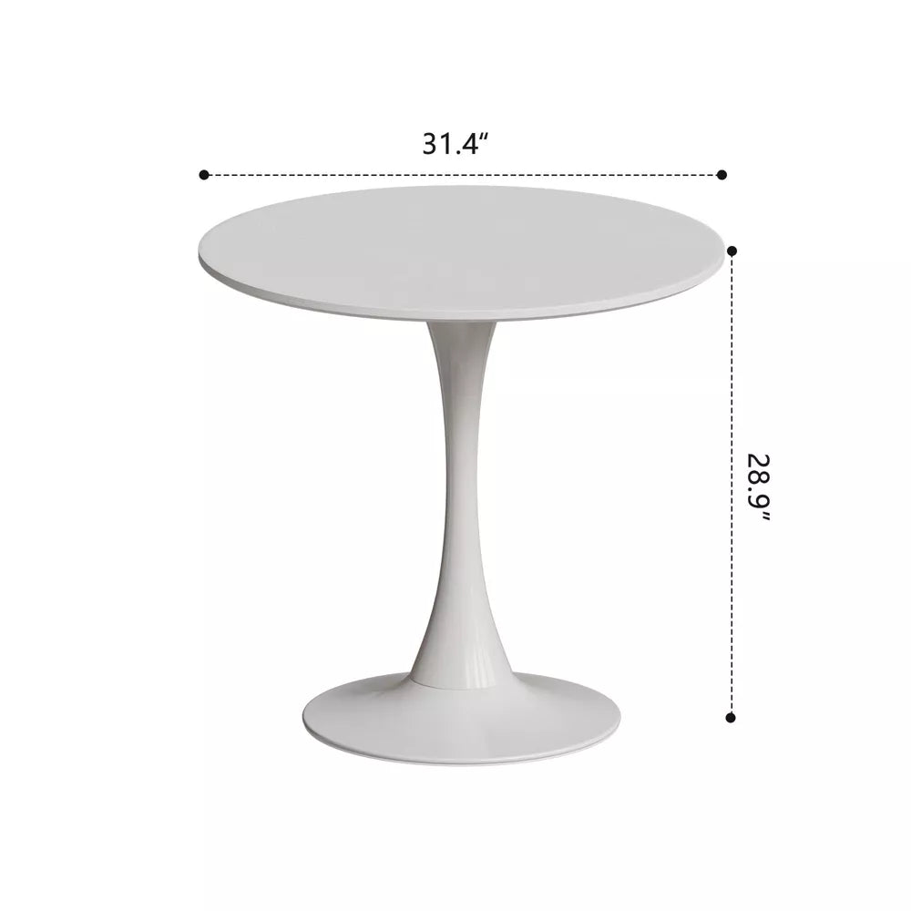 NicBex Dining Table Kitchen Table Round Dining Table Bar Table with Pedestal Base for Kitchen and Dining Room Space Saving