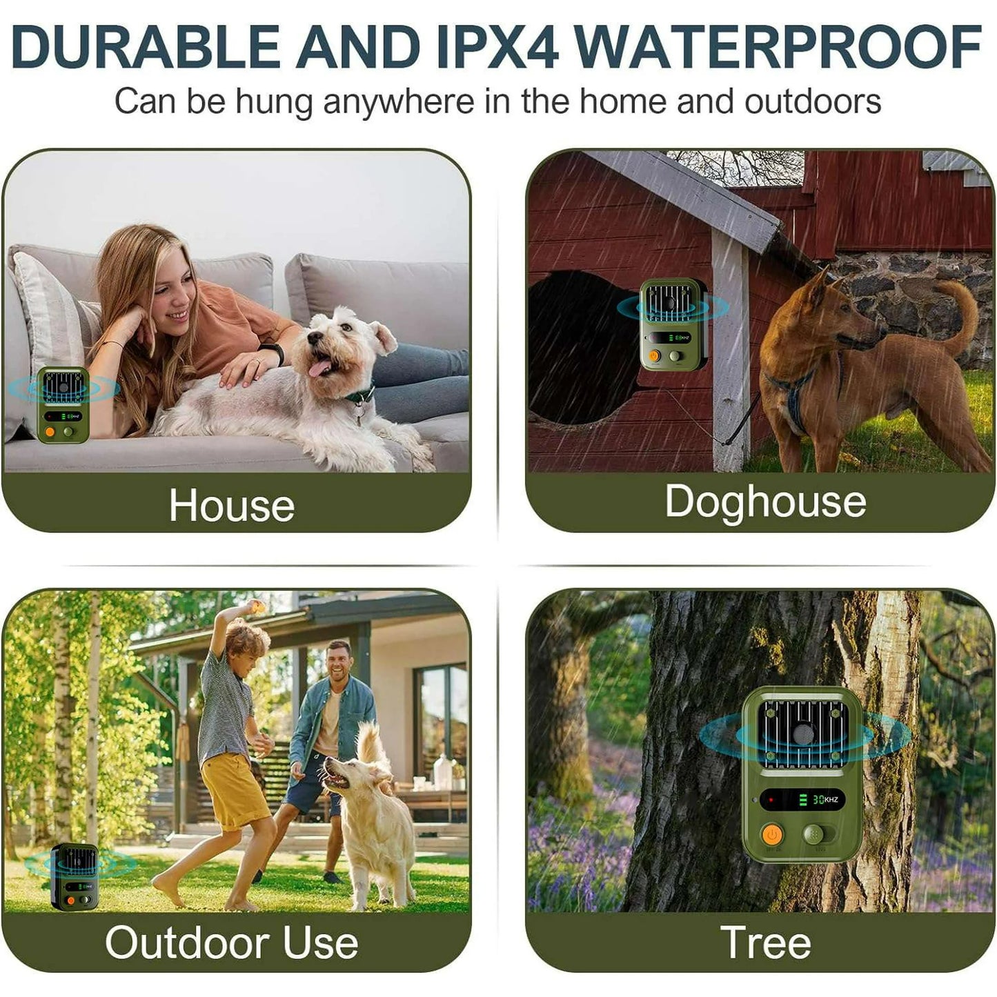 Anti Barking Device, 2025 Ultrasonic Dog Barking Silencer with 3 Modes, Rechargeable Bark Box for Indoor & Outdoor, CICPAP Pet & Human Friendly Dog Bark Deterrent