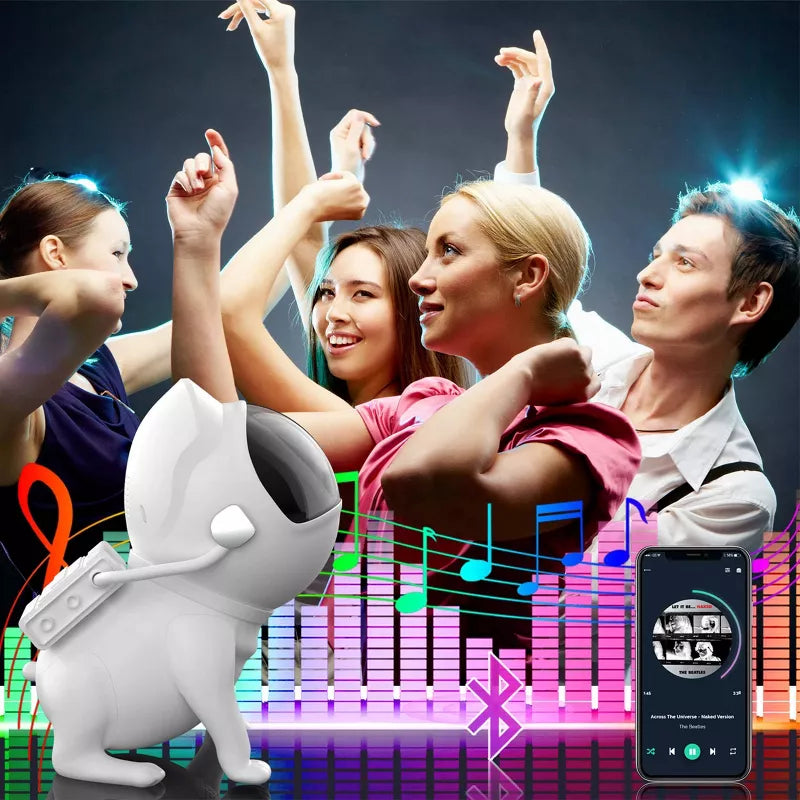 Rossetta Space Dog LED Galaxy Projector Night Lights: Modern Decor, No Assembly, Electric Hardwired