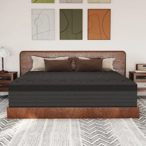 CHEVNI 12-14 Inch Mattress in a box Hybrid Spring Memory Foam Medium Firm Black