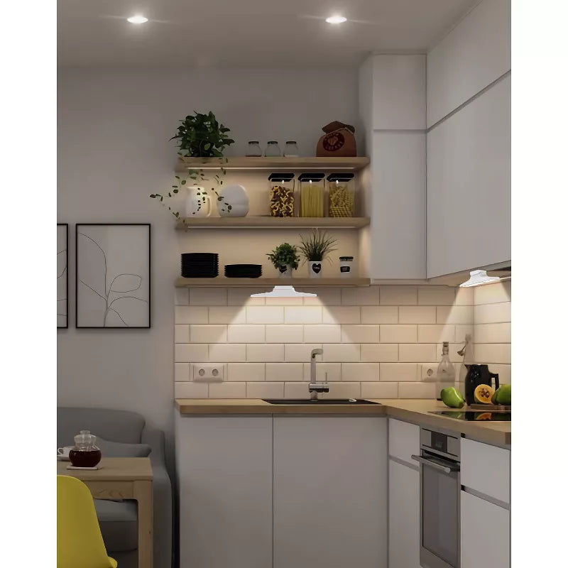 Rossetta (Set of 2) Under Cabinet Lights 78 LED Battery Operated White: Motion Sensor, 4500mAh USB Rechargeable