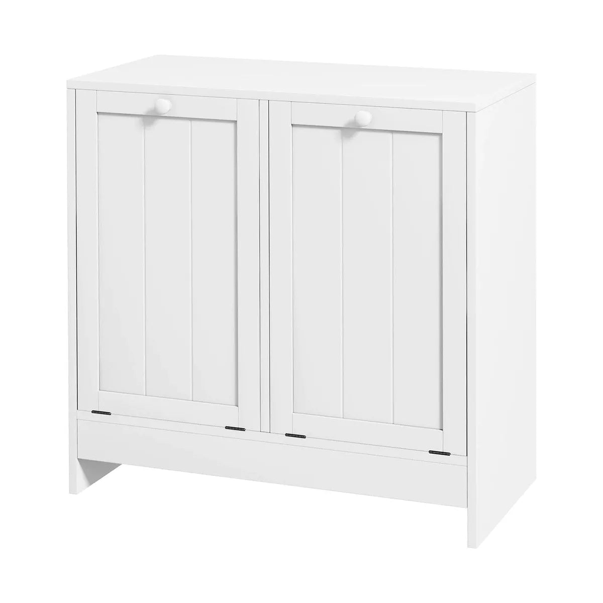Resenkos Laundry Cabinet, Laundry Hamper Cabinet,Bathroom Tilt-out Laundry Storage Cabinet with 2 Compartment Hampers, White