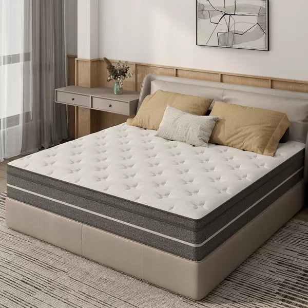 CHEVNI 12-14 Inch Mattress in a box Hybrid Spring Memory Foam Medium Firm
