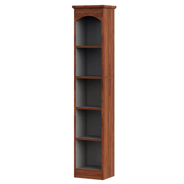 Resenkos Bookshelf, Bookcase Standing Shelf Unts,70.9" Narrow Bookcase, 5-Tier Cube Bookshelf Display Rack with Storage,Walnut &