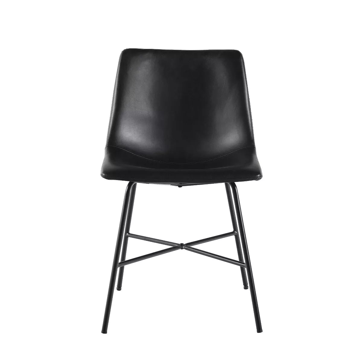 NicBex Dining Chairs Set of 2 PU Leather Barstools Chairs for Dining Table with Metal X Base Suitable for Kitchen, Home Bar