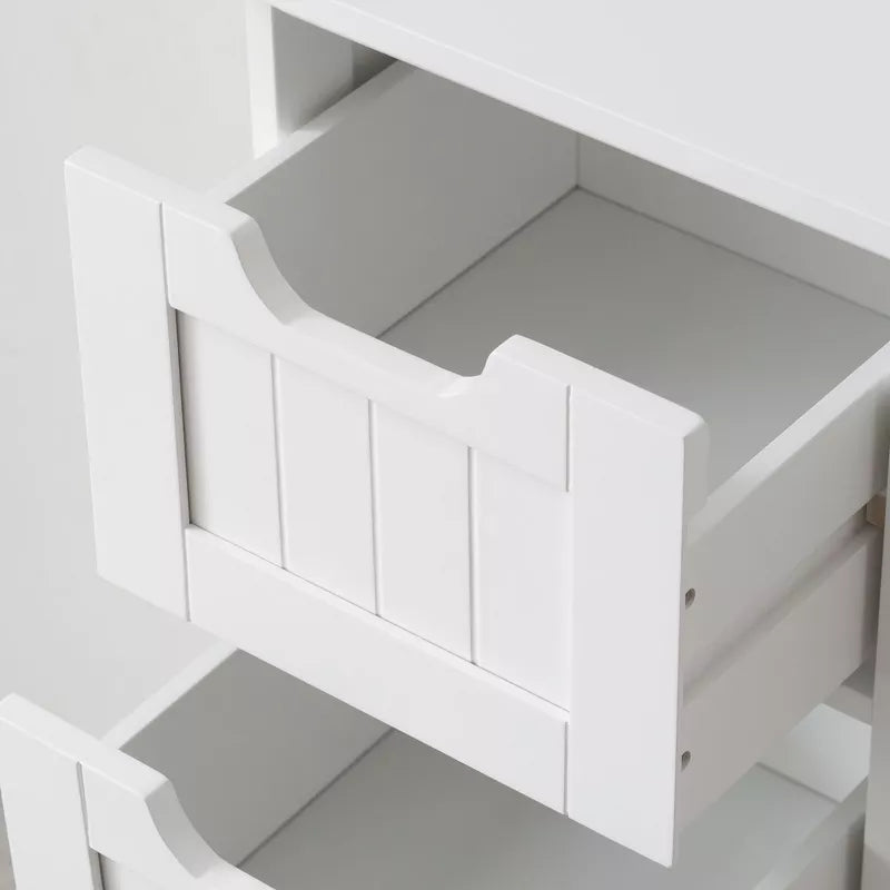 VANIRROR Bathroom Floor Cabinet, Small Freestanding Storage Cabinet with Doors and Drawers, Entryway Cabinet Home Storage for Living Room