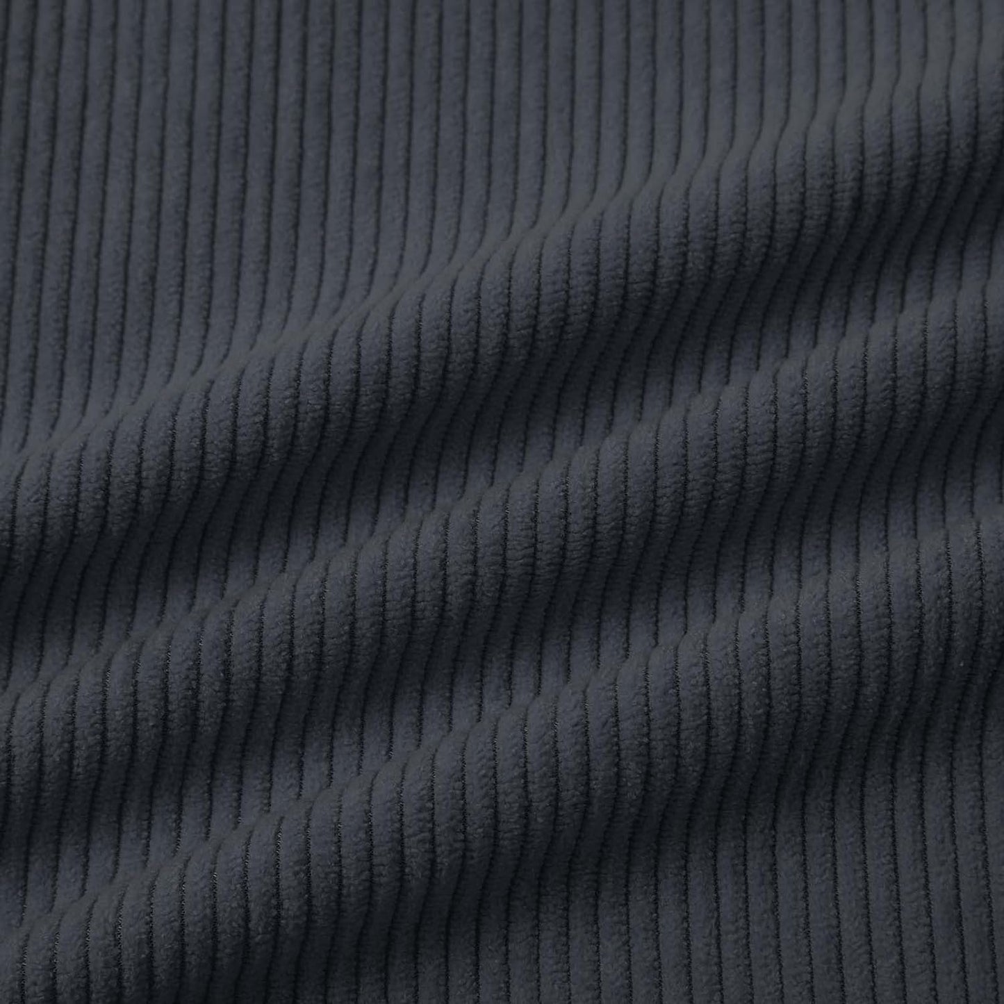 HOYUFEI Mens Corduroy Shirt Lapel Collar Button Up Pullover Mock Neck Long Sleeve Sweaters Polo Sweatshirts with Elbow Patches