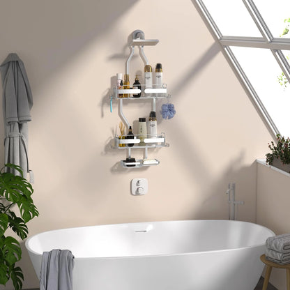 VANCORE Hanging Shower Caddy, Rustproof Shower Shelf Racks over Shower Head with Hooks