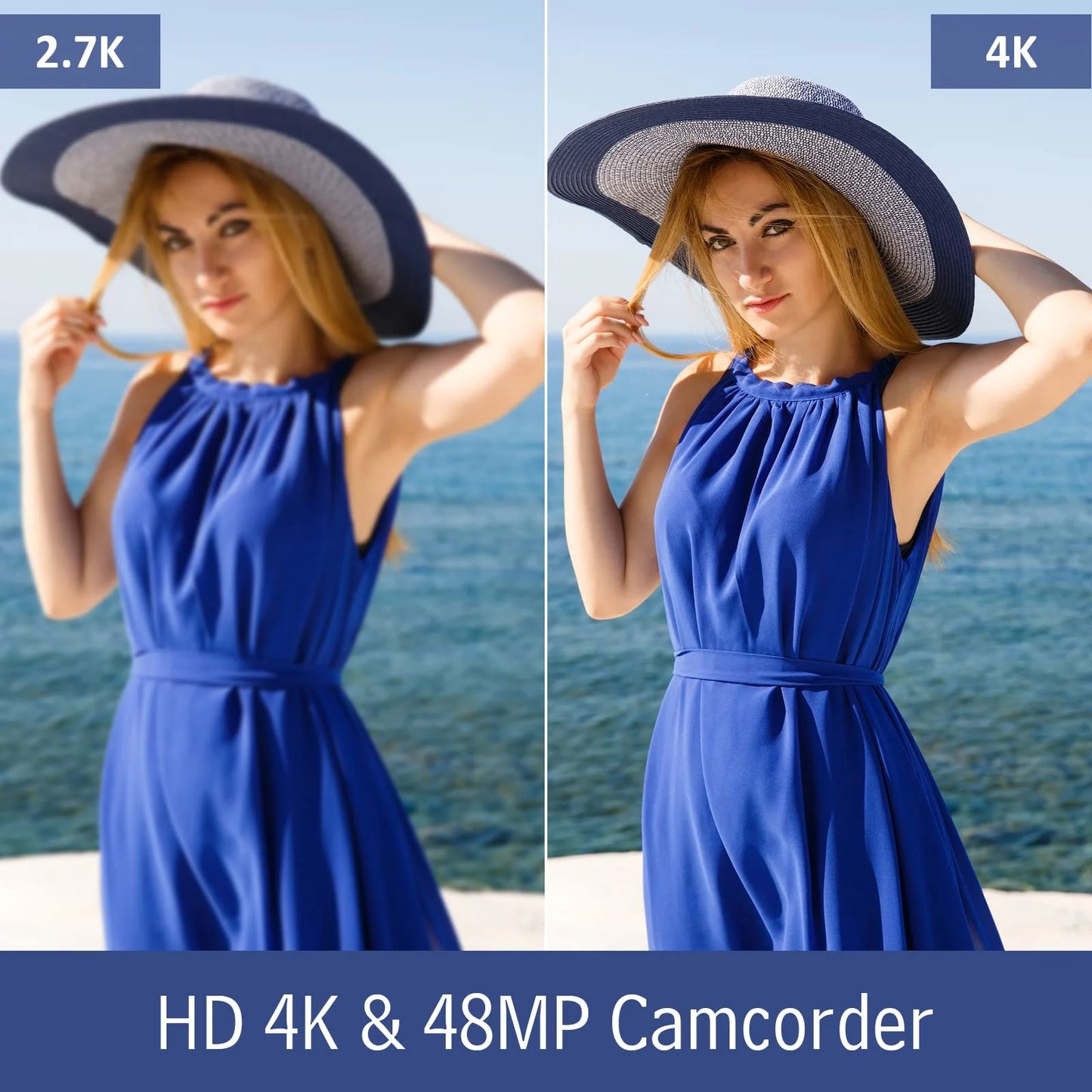 MARVUE Video Camera 4K Camera 48MP 30FPS Camcorder 18X Digital Zoom 3.0" LCD Touch Screen Vlogging Camera for YouTube with IR Night Vision