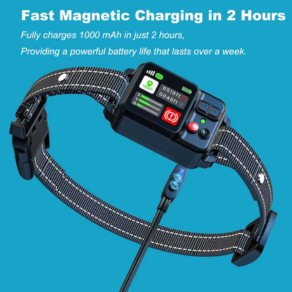 GPS Wireless Dog Fence System, CICPAP Electric Dog Collar Fence with Satellite GPS, Waterproof & Rechargeable, 3 Training Modes, 15~2200 Yards Range for Outdoor Pet Containment