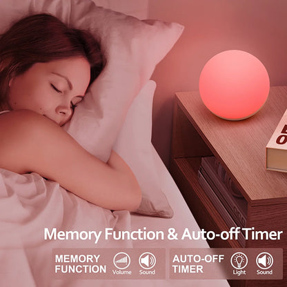 Fansbe Baby White Noise Machine, 12 Soothing Sounds No Bluetooth Baby Night Light Sound Machine