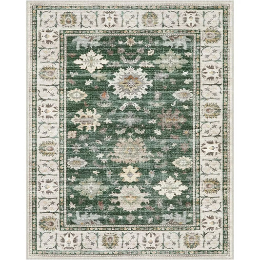 Lahome Vintage Washable Farmhouse Area Rug-Rustic Carpet for Living Room, Bedroom, or Entryway