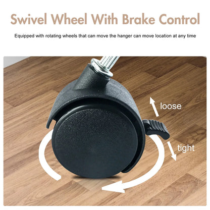 Clothes Rack 2 Tier, Triangle Garment Rack, Clothes Organizer on Wheels, Portable Garment Laundry Coat Rack, Closet Rack for Hanging Clothes, Clothes Hanging Rack for Home Office Dorm Black