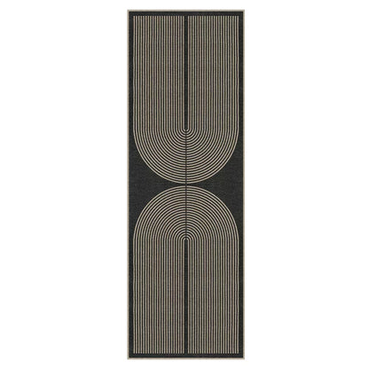 Lahome Modern Rainbow Jute Washable Outdoor Area Rug-Soft, Durable Carpet for Patio, Garden, or Balcony