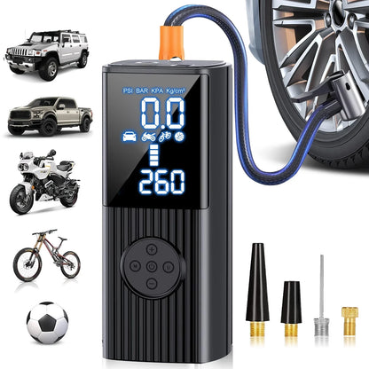 CATGOOD 180PSI Cordless Air Compressor Tire Inflator, 22-Cylinder Air Pump with LED Digital Pressure, 8500MAH Rechargeable Tire Pump for Car Tires,Bikes,Balls,Motorcycles