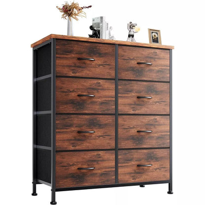 My Depot Bedroom Dresser with 8 Fabric Drawers for Clothing, Wardrobe, Children's Room