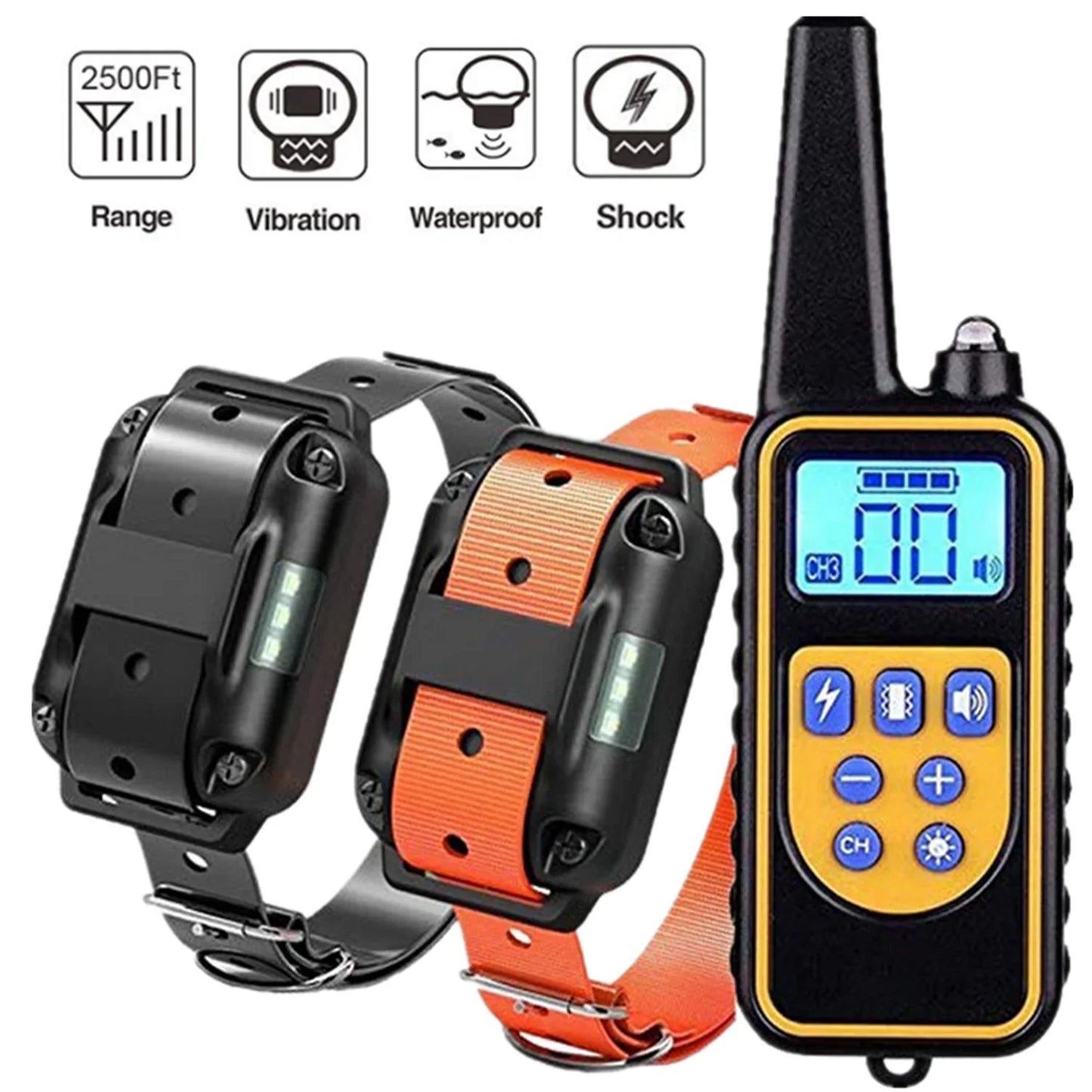 CATGOOD Dog Shock Collar for 2 Dogs, Waterproof and Adjustable Electric Dog Training Collar with Remote for Small Medium Large Dogs