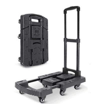 TNTANTS Platform Truck Cart 1000Lbs Folding Push Cart Dolly Portable Moving Dolly Cart with 360¡ã Swivel 6 Wheels Heavy Duty Foldable Flatbed Cart for Loading, Groceries, Garage, Warehouse Bl