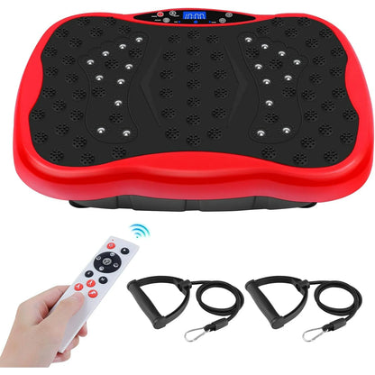 CATGOOD Vibration Plate, Vibration Board Exercise Machine for Lymphatic Drainage, Full Body Workout Vibrating Fitness Platform, Waver Stand for Weight Loss, Home Gym Equipment, Red