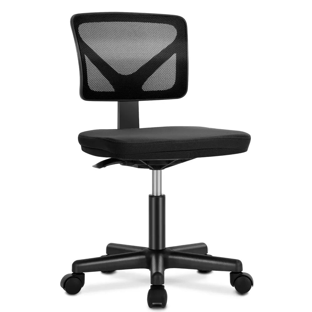 NicBex Adjustable Height Home Office Mesh Chairs with Lumbar Support and Universal Wheels for Work Study