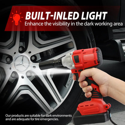 Baokaler Cordless Impact Wrench, Max Torque 740 Ft-lbs Impact Gun 1/2 inch, High Efficiency Brushless Motor with Fast Charger and Battery