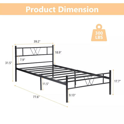 MyDepot Bed Frame with Headboard