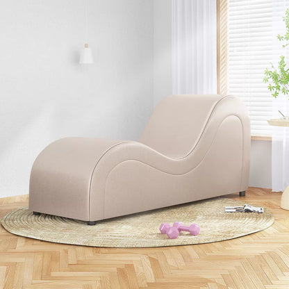 Mjkone Yoga Chair, Faux Leather Yoga Chaise with Padded Sponge