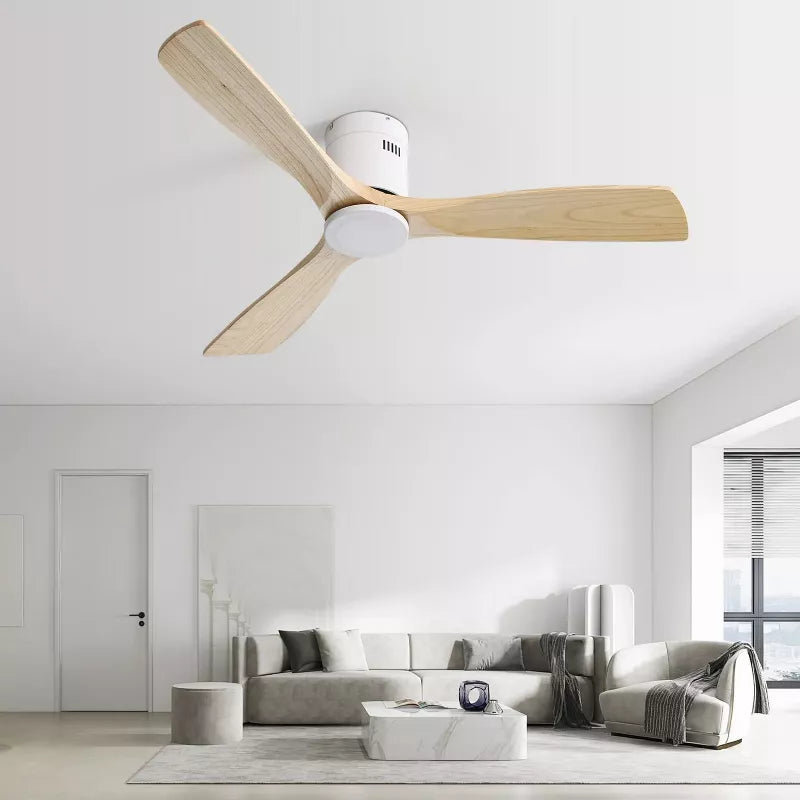 BestParts 52 Ceiling Fan, Recessed with Remote - Reversible DC Motor, 6 Speeds, Vintage Farmhouse Design