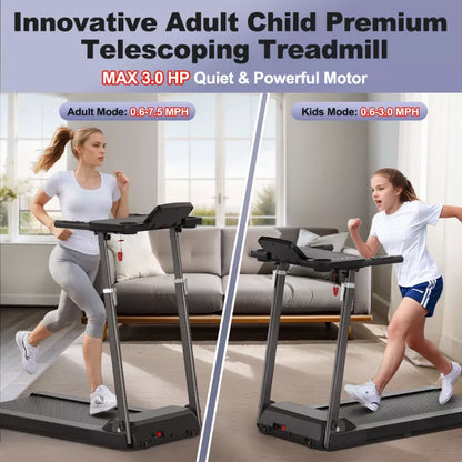 BestParts Treadmill Office Treadmill - Height Adjustable, 2.5 HP Quiet Motor, 300 lb Capacity, Foldable Walking Pad, for Home/Office