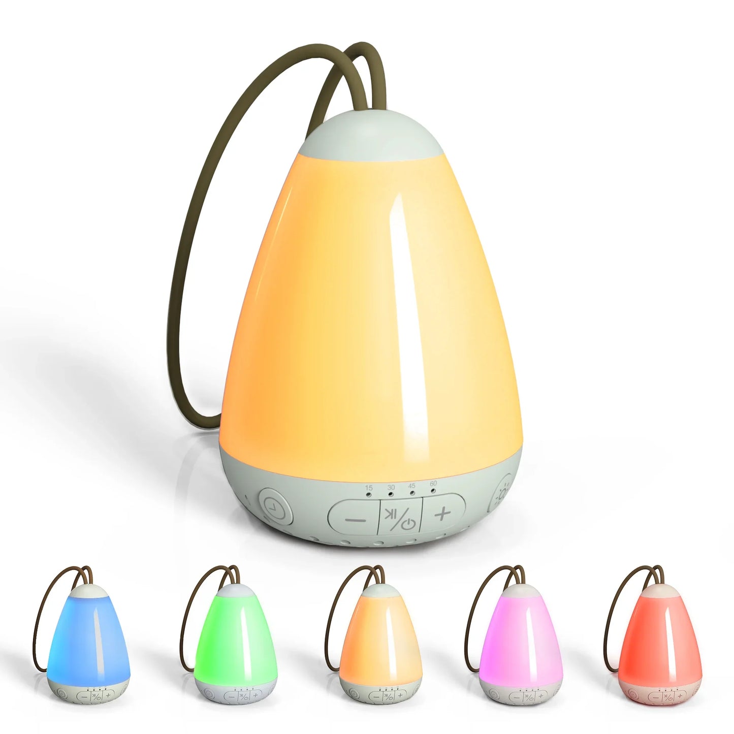 Fansbe White Noise Sound Machine Portable with 20 Soothing Sounds with Night Light