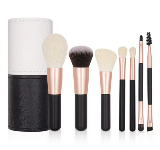 Mini Makeup Brush Set, Super Soft Hair Loose Powder Blush Brush Eyeshadow Blur Brush Beauty Tools, Portable Cylinder