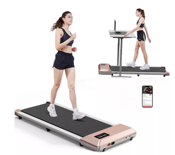 Deerrun Gold Under Desk 16.14*31.5 inches Belt Walking Pad Treadmill for Home Office