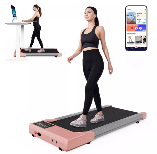 DeerRunWalking Pad 300lb,Under Desk Treadmillwith Remote Control ,2 in 1 Portable Walking Pad Treadmill for Home/Office/Exercise