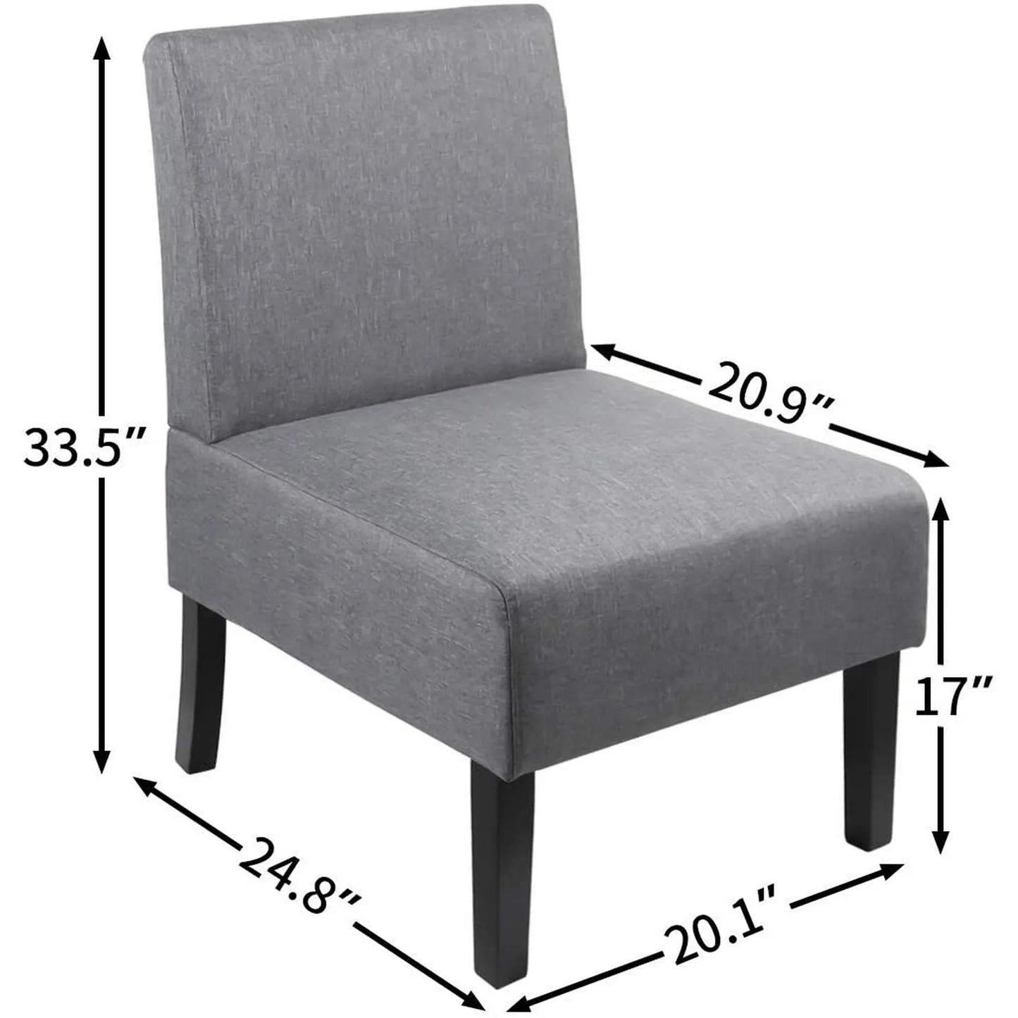 Modern Fabric Print Accent Chair Decorative Slipper Chair Vanity Chair Corner Side Chair White