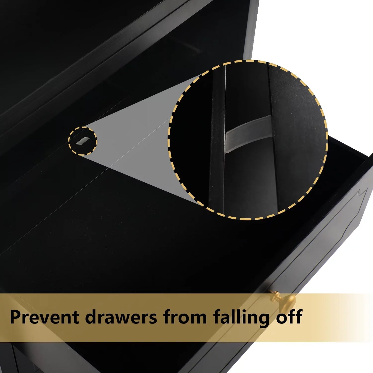 3 Drawer Nightstand Black Side Table Bedroom End Table for Living Room Bedroom with Storage 1 Set Bedroom Furniture