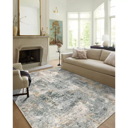 Lahome Modern Abstract Washable Area Rug-Soft Carpet for Living Room, Bedroom, or Office