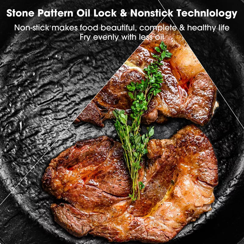 imarku Non Stick Frying Pans - 12 inch Frying Pan Nonstick Skillet, Frying Pans Nonstick Dishwasher Safe for Cooking with Stainless Steel Handle