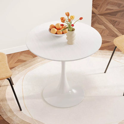 NicBex Dining Table Kitchen Table Round Dining Table Bar Table with Pedestal Base for Kitchen and Dining Room Space Saving
