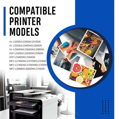 TN660 TN-660 Toner Cartridge Compatible Black Toner Replacement for Brother TN 660 TN-660 HL-L2300D L2320D L2360DW L2380DW MFC-L2680W L2705DW DCP-L2520DW L2540DW Printer Ink - 4 Pack