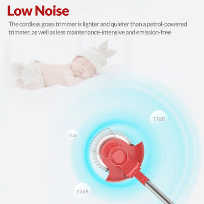 Electric Weed Eater Wacker, Grass Trimmer Weed Lawn Edger Eater, 21V 650W Cordless Grass String Trimmer Cutter, Weed Wacker with 2 Battery