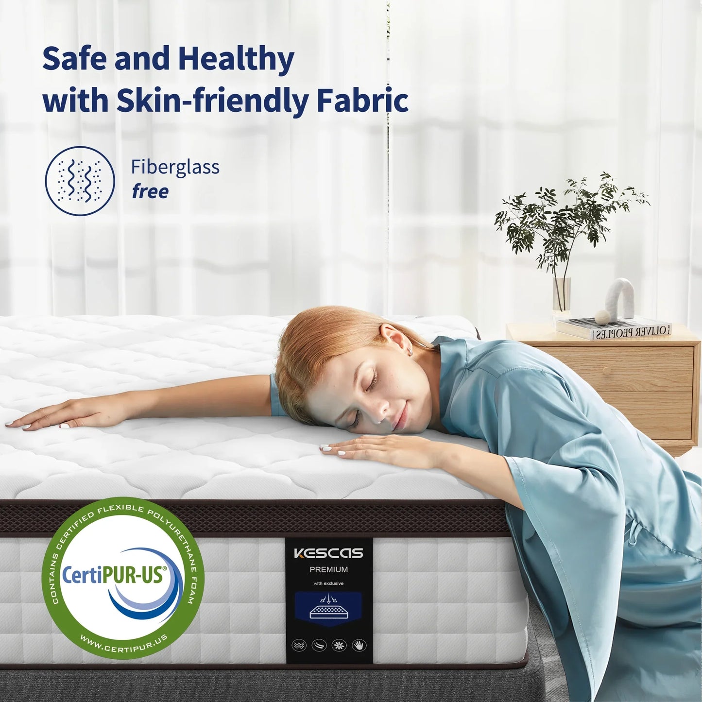 Full Size Mattress, Serweet 10 Inch Hybrid Memory Foam Full Mattress in a Box, Medium Firm Mattress for Cooler Sleep Supportive & Pressure Relief, Made in North America